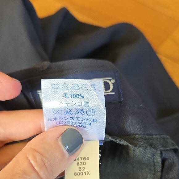 Lands' End Men's Classic Navy Dress Pants - Picture 6 of 6